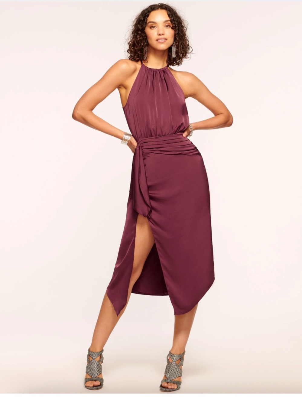 Ramy Brook Amanda Ruched Midi Dress
